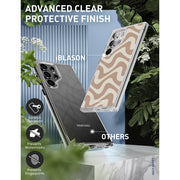 Galaxy S23 Ultra Halo MagSafe Cute Phone Case - Brown Retro Swirl