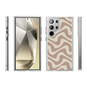 Galaxy S23 Ultra Halo MagSafe Cute Phone Case - Brown Retro Swirl