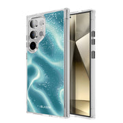 Galaxy S23 Ultra Halo MagSafe Cute Phone Case - Blue Retro Waves