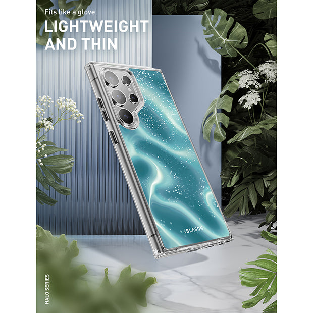 Galaxy S23 Ultra Halo MagSafe Cute Phone Case - Blue Retro Waves