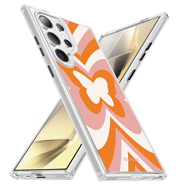 Galaxy S24 Ultra Halo MagSafe Cute Phone Case - Retro Butterfly