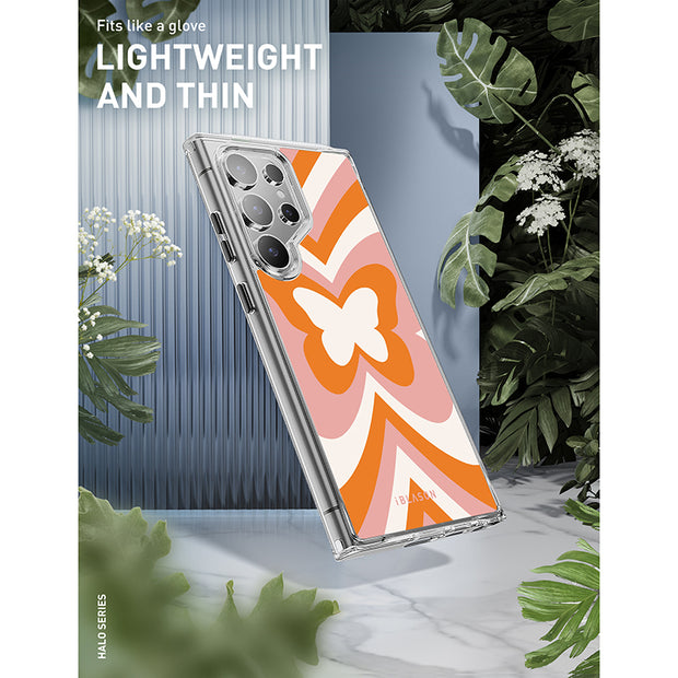 Galaxy S24 Ultra Halo MagSafe Cute Phone Case - Retro Butterfly