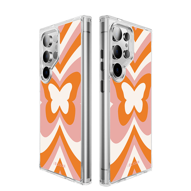 Galaxy S24 Ultra Halo MagSafe Cute Phone Case - Retro Butterfly