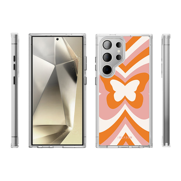 Galaxy S24 Ultra Halo MagSafe Cute Phone Case - Retro Butterfly