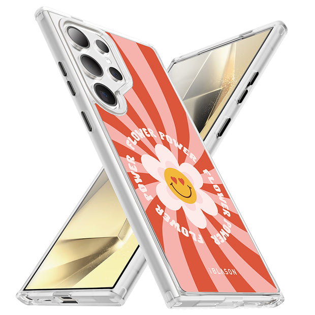 Galaxy S24 Ultra Halo MagSafe Cute Phone Case - Retro Flower Power