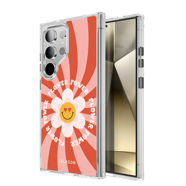 Galaxy S24 Ultra Halo MagSafe Cute Phone Case - Retro Flower Power