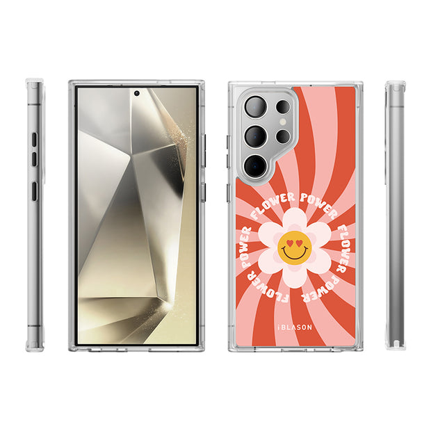Galaxy S24 Ultra Halo MagSafe Cute Phone Case - Retro Flower Power
