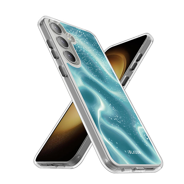 Galaxy S23 Plus Halo MagSafe Cute Phone Case - Blue Retro Waves