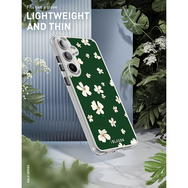 Galaxy S23 Plus Halo MagSafe Cute Phone Case - Green Daisies
