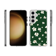 Galaxy S23 Plus Halo MagSafe Cute Phone Case - Green Daisies