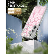 Galaxy S23 Halo MagSafe Cute Phone Case - Pink/White Daisies