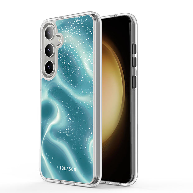 Galaxy S24 Plus Halo MagSafe Cute Phone Case - Blue Retro Waves