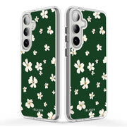 Galaxy S24 Plus Halo Cute Phone Case - Green Daisies