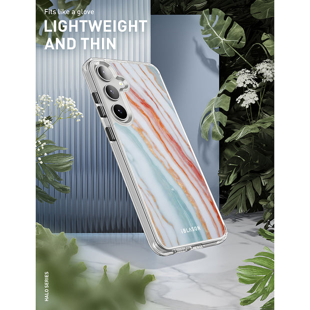 Galaxy S24 Plus Halo MagSafe Cute Phone Case - Marble Rainbow