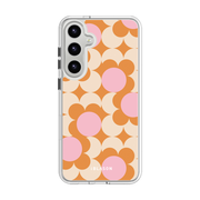 Galaxy S24 Plus Halo MagSafe Cute Phone Case - Orange Retro Geometric