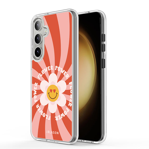 Galaxy S24 Plus Halo MagSafe Cute Phone Case - Retro Flower Power