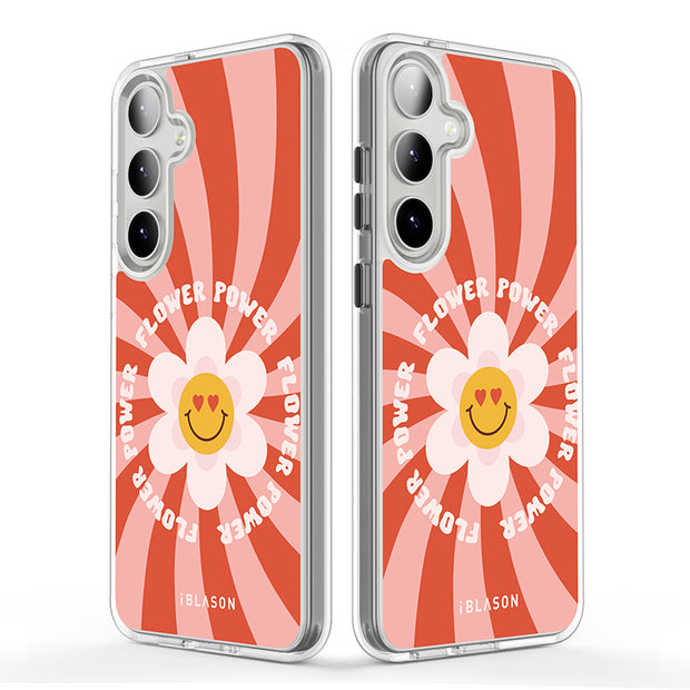 Galaxy S24 Plus Halo MagSafe Cute Phone Case - Retro Flower Power
