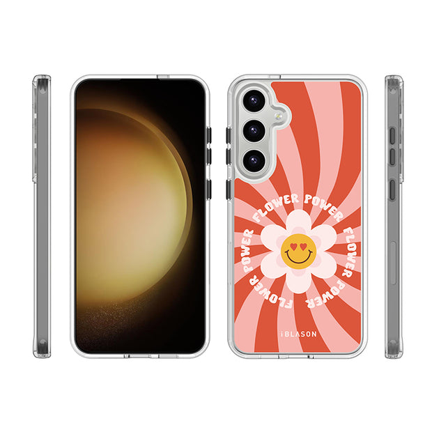 Galaxy S24 Plus Halo MagSafe Cute Phone Case - Retro Flower Power