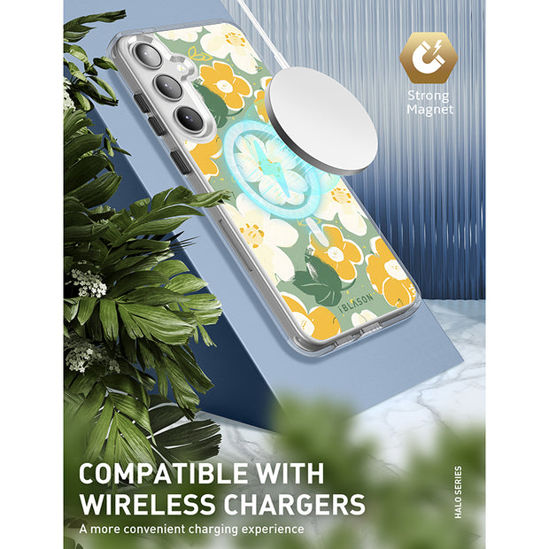 Galaxy S24 Plus Halo MagSafe Cute Phone Case - Spring Blooms