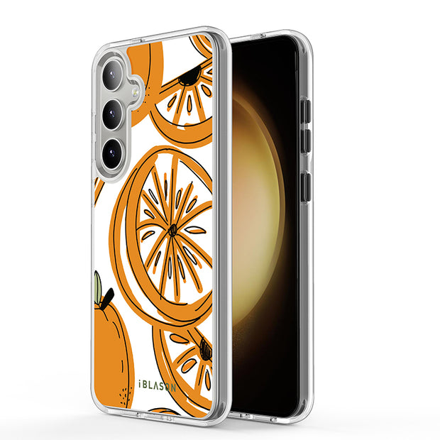 Galaxy S25 Halo MagSafe Cute Phone Case - Oranges