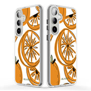 Galaxy S25 Halo MagSafe Cute Phone Case - Oranges