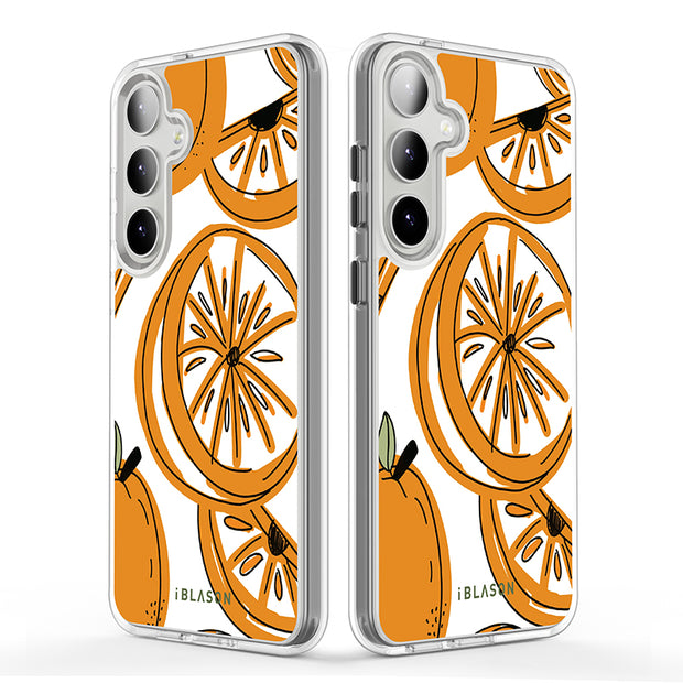Galaxy S25 Halo MagSafe Cute Phone Case - Oranges