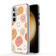 Galaxy S25 Halo MagSafe Cute Phone Case - Happy