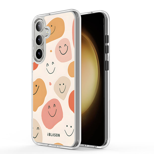 Galaxy S25 Halo MagSafe Cute Phone Case - Happy
