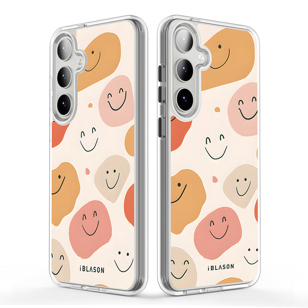 Galaxy S25 Halo MagSafe Cute Phone Case - Happy