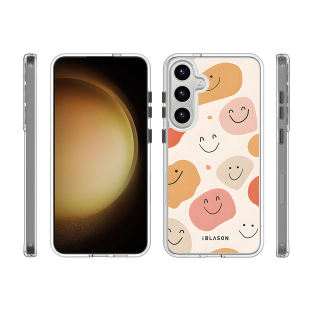 Galaxy S25 Halo MagSafe Cute Phone Case - Happy