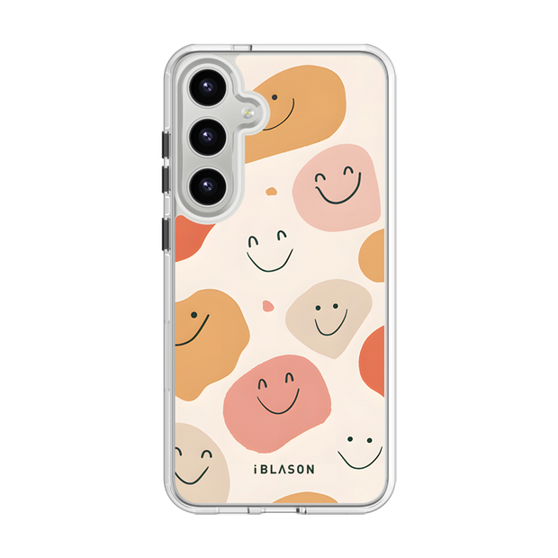 Galaxy S25 Halo MagSafe Cute Phone Case - Happy