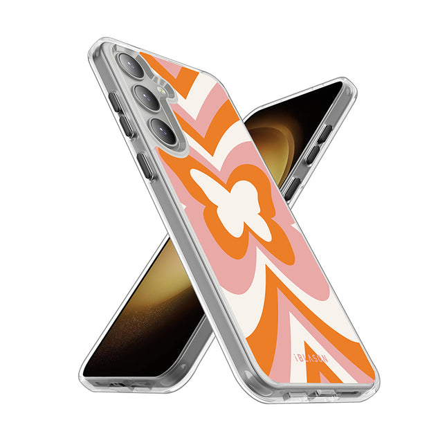 Galaxy S25 Halo MagSafe Cute Phone Case - Retro Butterfly
