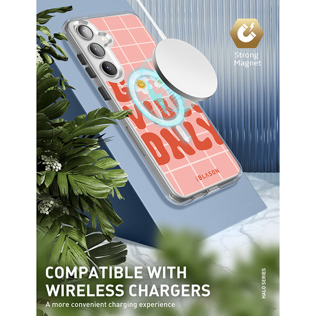 Galaxy S25 Halo MagSafe Cute Phone Case - Retro Good Vibes