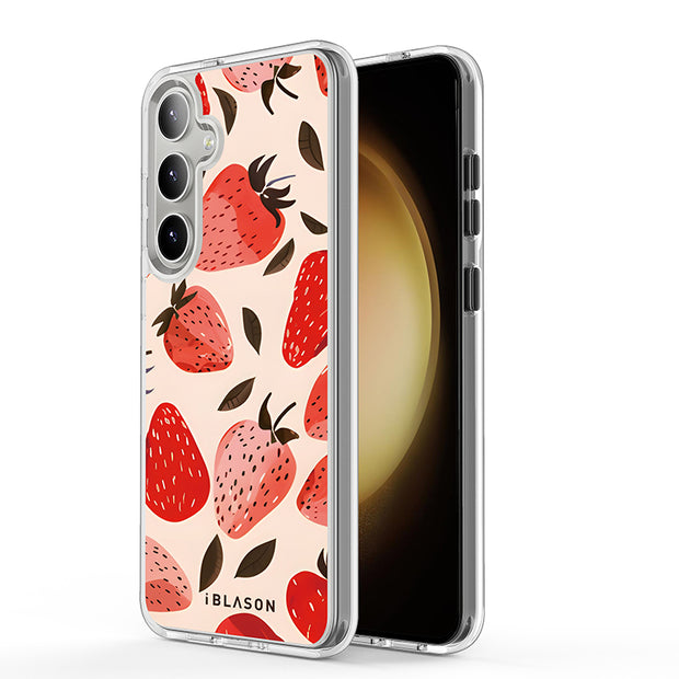 Galaxy S25 Halo MagSafe Cute Phone Case - Strawberries