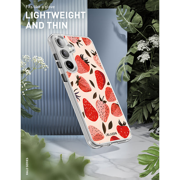 Galaxy S25 Halo MagSafe Cute Phone Case - Strawberries