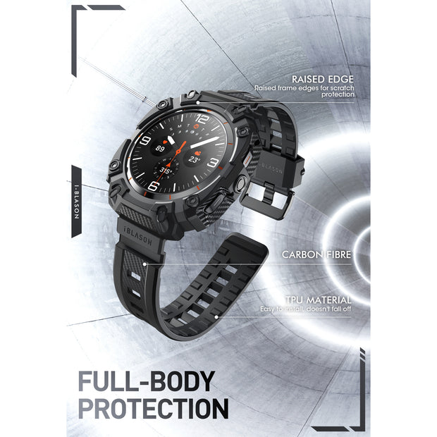 Galaxy Watch7 Ultra Classic 47mm Armorbox Case with Tempered Glass Screen Protectors - Black