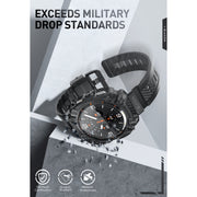 Galaxy Watch7 Ultra Classic 47mm Armorbox Case with Tempered Glass Screen Protectors - Black