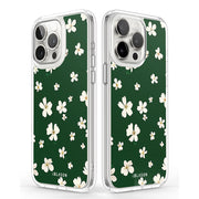 iPhone 14 Pro Halo MagSafe Cute Phone Case - Green Daisies