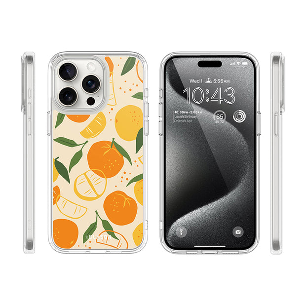 iPhone 15 Pro Max Halo MagSafe Cute Phone Case - Oranges & Lemons
