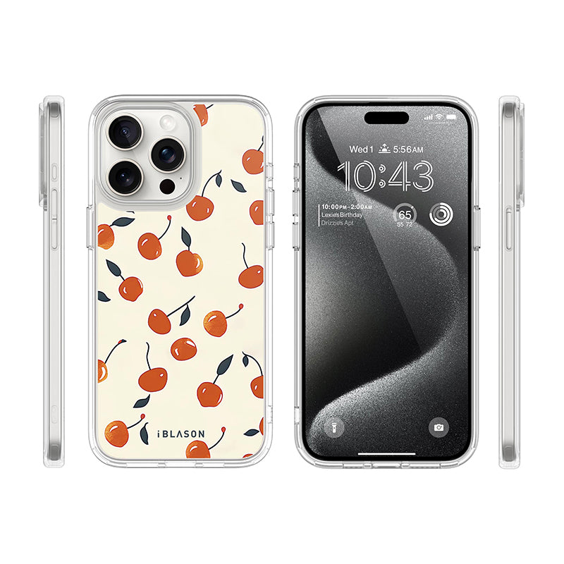 チェリーグリッター MagSafe対応ソフトケース iPhone15promax チェリーグリッター MagSafe対応ソフトケース iPhone15promax チェリー