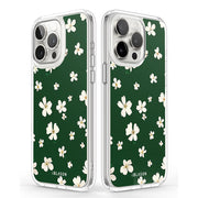 iPhone 15 Pro Halo Mag Cute Phone Case - Green Daisies