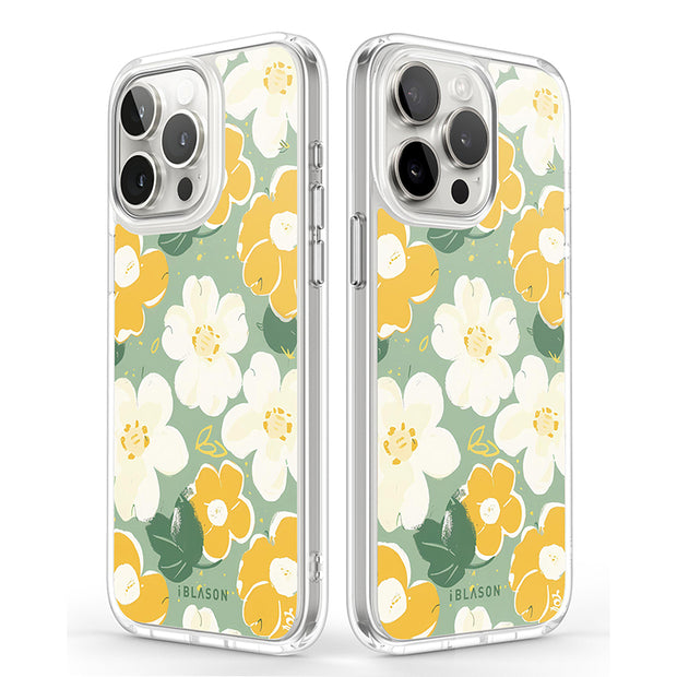 iPhone 15 Pro Halo MagSafe Cute Phone Case - Spring Blooms