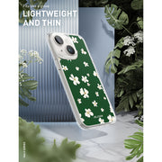 iPhone 14 Plus Halo Cute Phone Case - Green Daisies