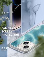 iPhone 14 Halo MagSafe Cute Phone Case - Blue Retro Waves