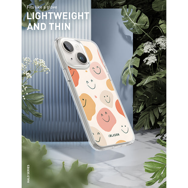 iPhone 14 Halo MagSafe Cute Phone Case - Happy