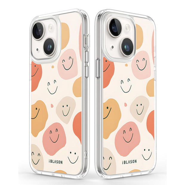 iPhone 14 Halo MagSafe Cute Phone Case - Happy