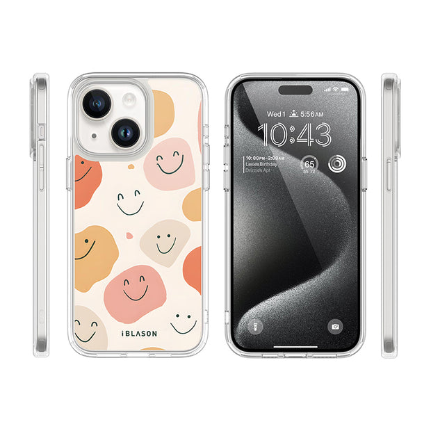 iPhone 14 Halo MagSafe Cute Phone Case - Happy