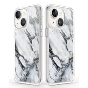 iPhone 14 Plus Halo MagSafe Cute Phone Case - White Marble