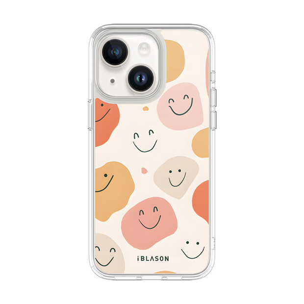 iPhone 14 Plus Halo MagSafe Cute Phone Case - Happy