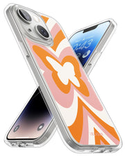 iPhone 14 Plus Halo MagSafe Cute Phone Case - Retro Butterfly